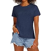Stelle Women T Shirts Crew Neck Short Sleeve Shirts Soft Summer Classic Fit Tees