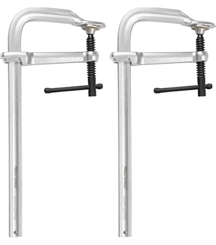 แคลมป์ตัวซีแบบตีขึ้นรูป BESSEY CDF408CHV – ขนาดคอ 8" x 5" ชุบทองแดง สีเหลืองสะท้อนแสง