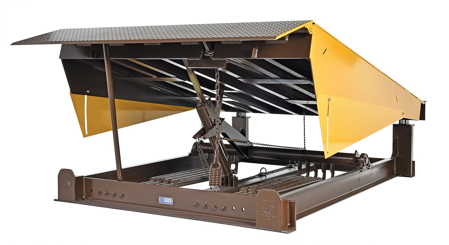 20000 lb Capacity Brown Vestil RR6520 Pull Chain Mechanical Dockleveler 6 x 5 Loading Dock