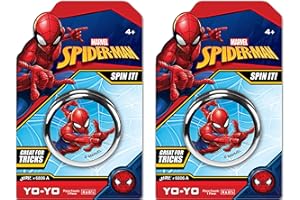 JA-RU Marvel Avengers Toys YoYo Toy (2 Units Spiderman) Fidget Toy Superheroes Spiderman & Hulk Kids Yoyo Beginner String Trick Kids Yo-Yo Game Fidget Toys for Boys Spid-6806-2s