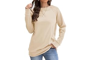 Bluetime Womens Crewneck Sweatshirts Loose Fit Cable Knit Long Sleeve Tunic Top Casual Pullover Sweater Fall Tops Shirts