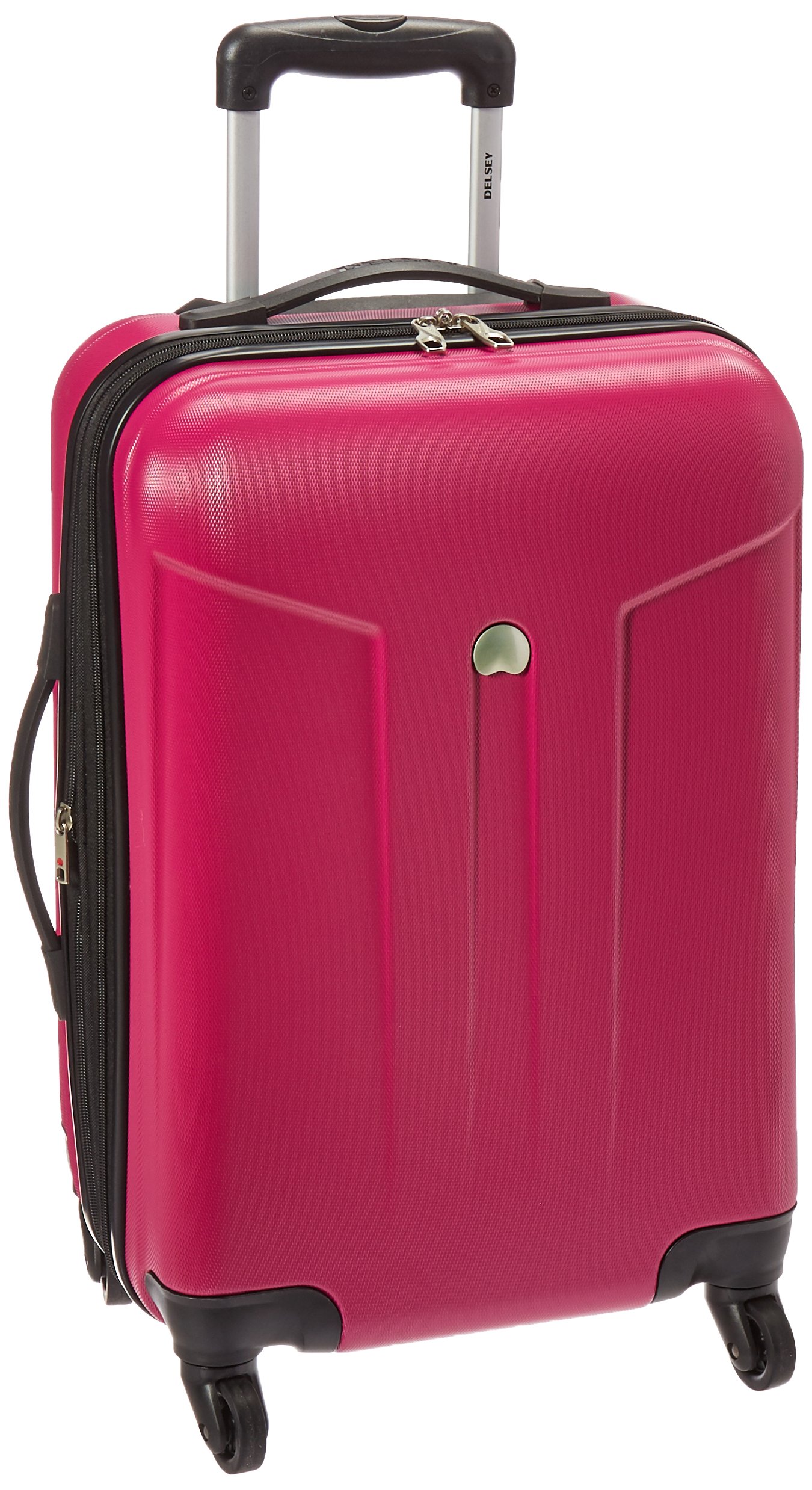 Delsey Comete 20Inch Expandable Carry On Spinner Luggage Fuschia