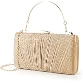 Kseymeir Clutch Purses for Women Pleated Evening Handbag with Chain Prom, Cocktail, and Wedding | Pleated, with Chain, Prom, Cocktail, Wedding
