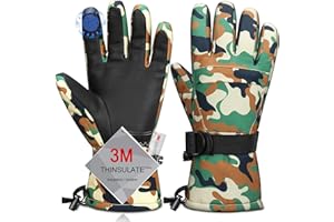 ODTMGER Ski Gloves, Warmest Waterproof and Breathable Snow Gloves for Cold Weather, Fits Both Men & Women,for Parent Child Kids Outdoor