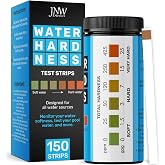 JNW Direct Water Hardness Test Strips for Home Water - 150 Strips Kit | Includes 150 water hardness test strips for tap, well and softened water with fast results and an easy color chart.