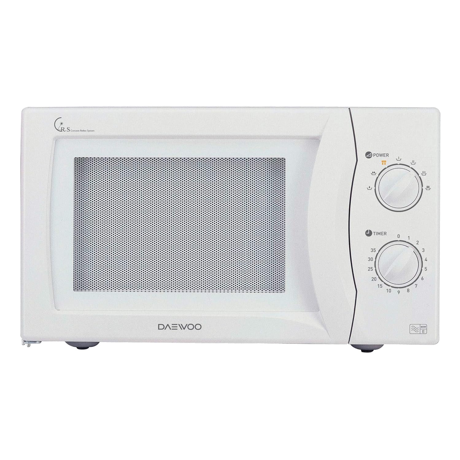 Daewoo KOR6N35SR Manual Microwave Oven with Stainless Steel Interior, 800  W, 20 Litre, White: Amazon.co.uk: Kitchen & Home
