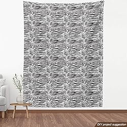 Ambesonne Zebra Print Fabric by The Yard, Striped