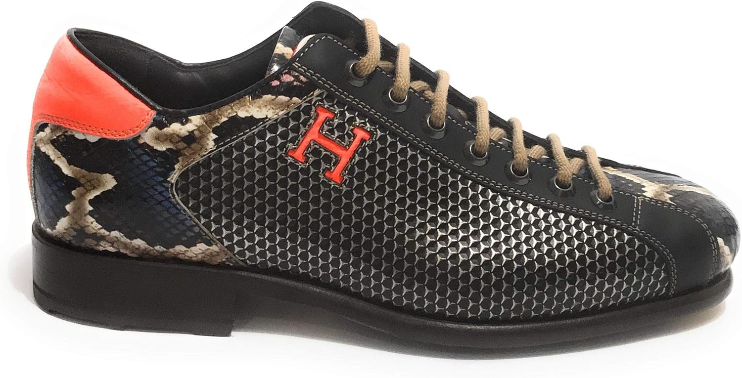 Harris Scarpe Uomo Fondo Calcetto in Pelle elaphe Viola/Marrone/kubric