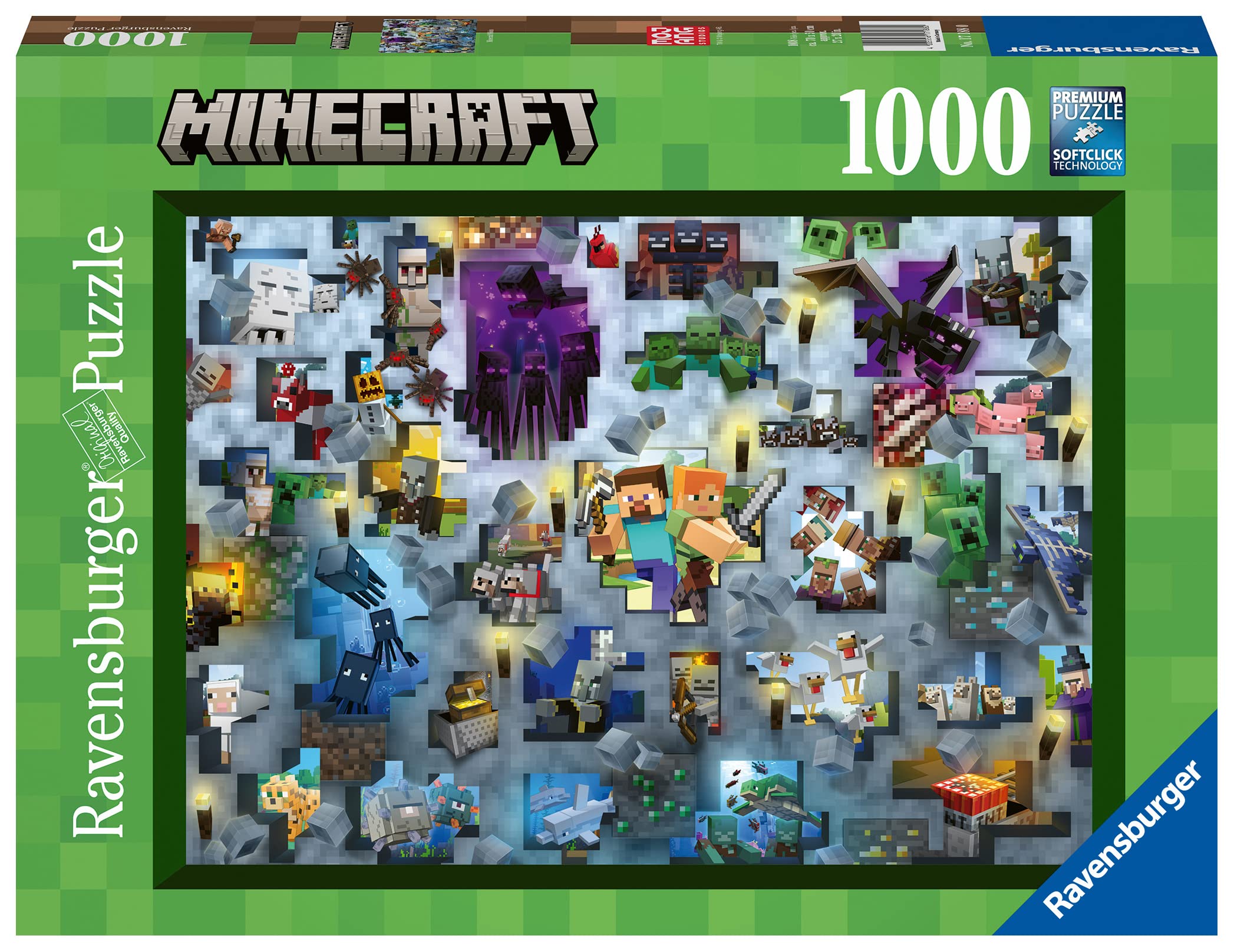 Ravensburger Minecraft Mobs 1000 Piece Jigsaw Puzzle for Adults and Kids Age 12 Years Up