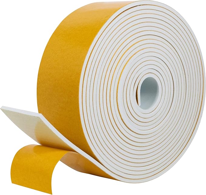 fowong Self Adhesive Weatherstripping 50mm Wide X 3mm Thick X 5m Long White Colour Closed Cell