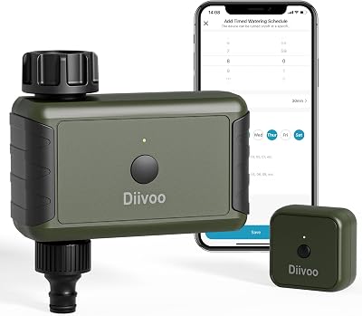 Diivoo WiFi Water Timer Smart Irrigation Sprinkler, Alexa & Google Home