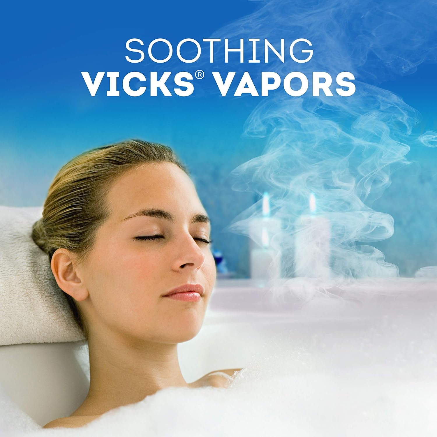 Vicks VapoBath Bath Crystals, 15 oz (2 Pack), Bath Bomb & Salts, Soothing Vicks Vapors with Eucalyptus, Camphor, and Menthol (30 oz Total): Health & Personal Care