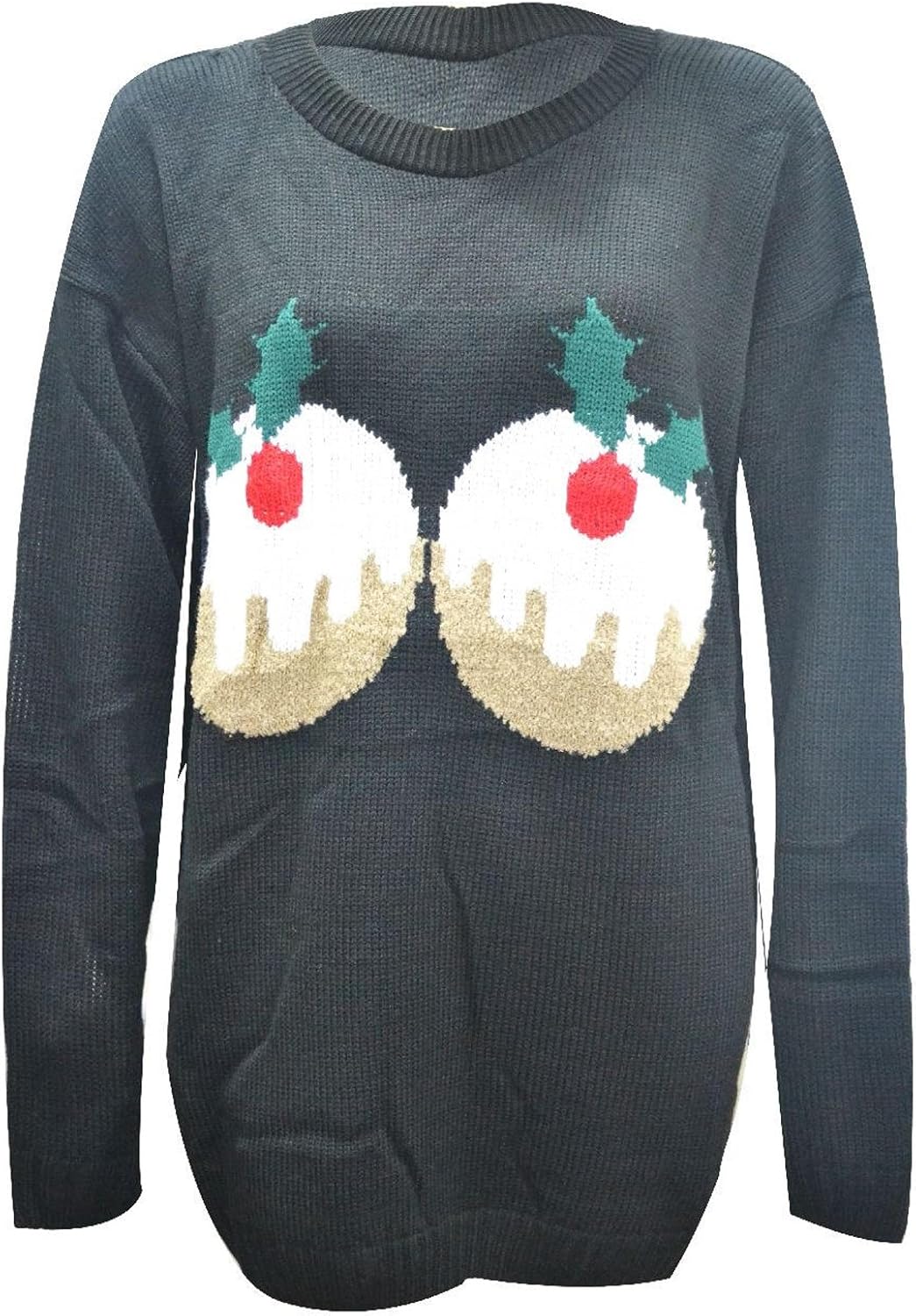 Womens christmas pudding jumper Clearance
