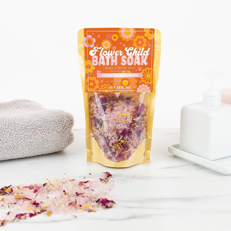 Gift Republic Flower Child Bath Soak Raspberry Scent Glitter Bath Salts