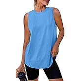 Womens Workout Tank Tops Lightweight Sleeveless Shirts for Women Loose Fit Tops for Athletic Running Tennis Yoga