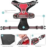HEELE Dog Harness Medium No Pull Vest Reflective Adjustable Red M view 7