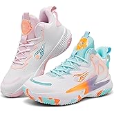 KIUSMETY Basketball Shoes for Womens Mens Fashion Comfortable Volleyball Sneakers Breathable High Top Non Slip Outdoor Sport Woman Man Shoe