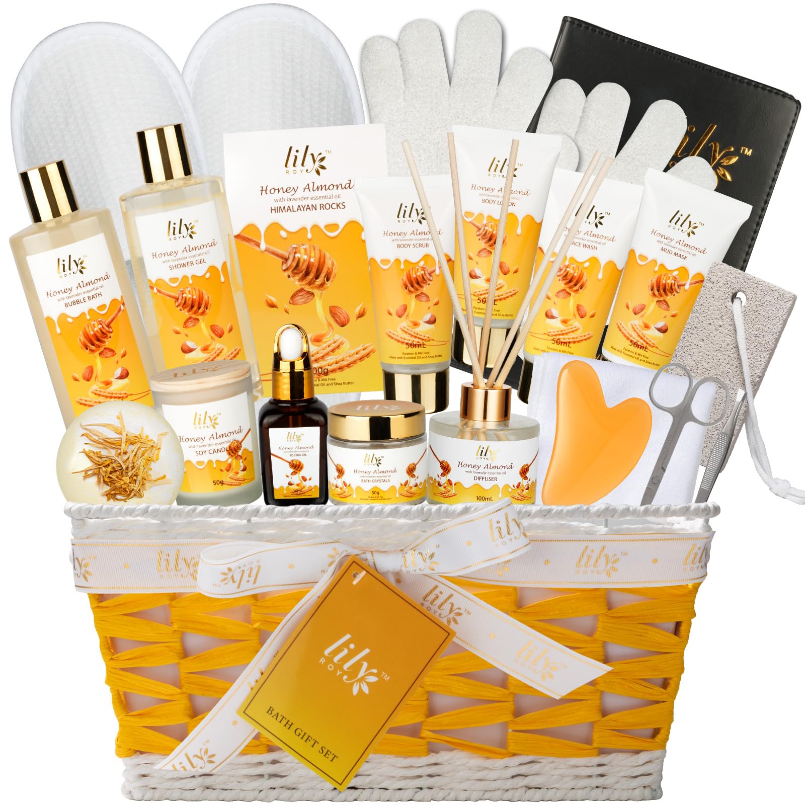 Christmas Gifts for Women - 21-Piece Luxury Bath and Body Gift Basket Set for Women & Men Spa Gift Baskets Set Self Care Gift | Gift Set for Mothers Day Birthday Gifts Gift Sets for Her & Him Image