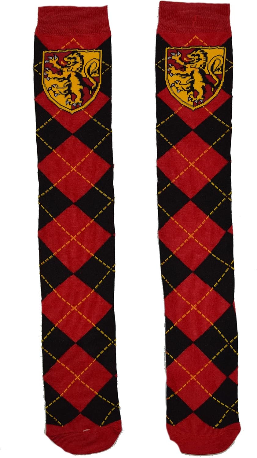 Harry Potter Gryffindor School Uniform Knee High Socks, Red, 9-11: Clothing