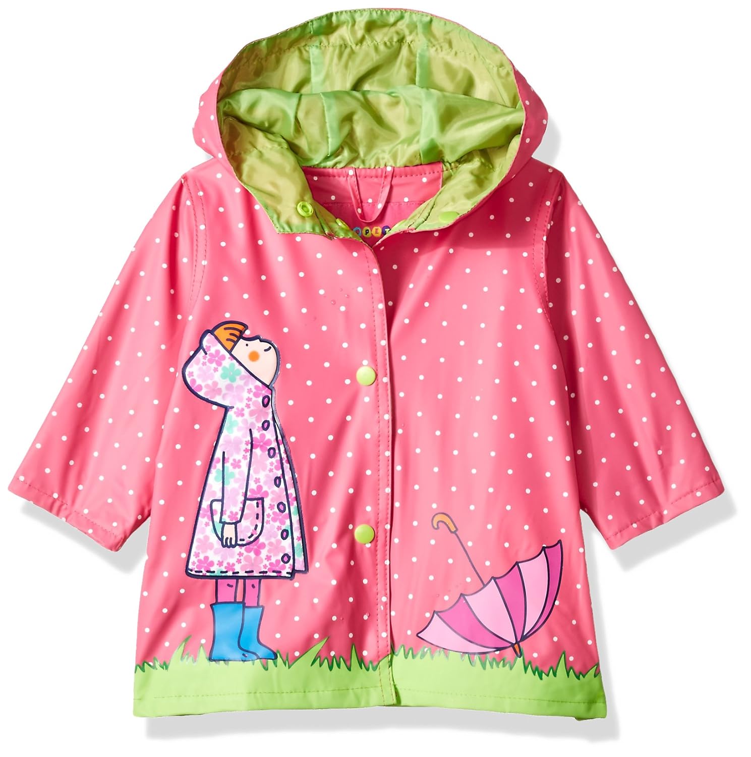 Amazon Com Wippette Baby Girl With Umbrella Inf Raincoat Coral