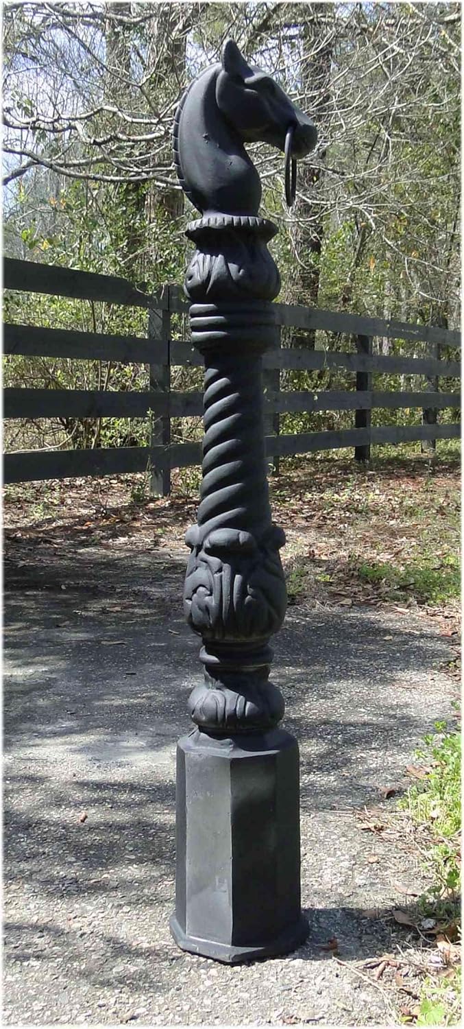 Standing Horse Head Hitching Post Like Old Days Gone by era Vintage Replica Metal