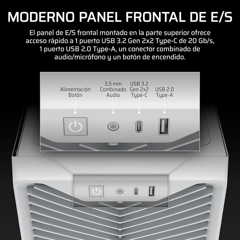 3200D RS Caja para PC Semitorre – Blanco
