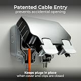 BG Electrical Storm Outdoor Double Switched Socket IP66 Grey 13A WP22 view 5