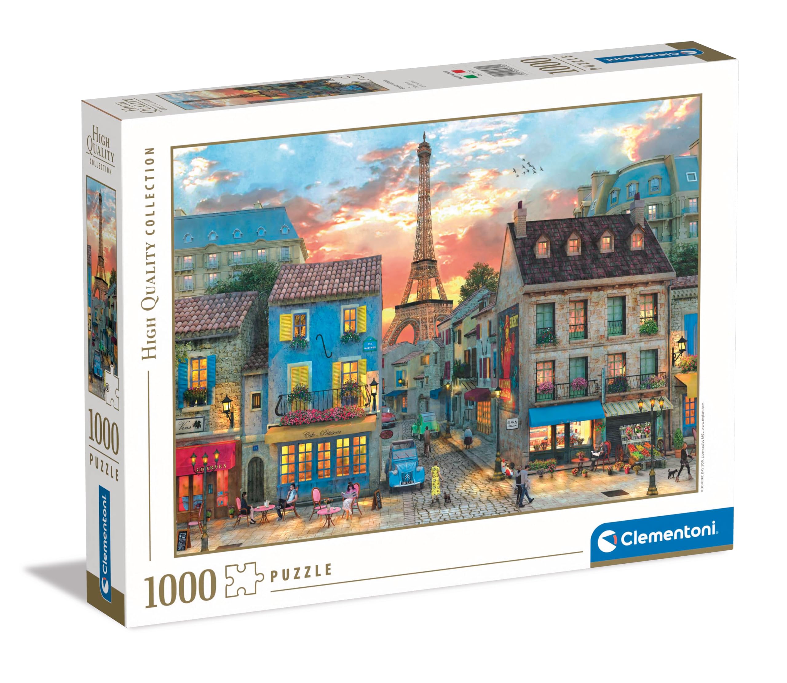 Clementoni Jigsaw Puzzle Collection - Streets Of Paris 1000 Pieces - Puzzle For Adults 14-99 Years, Gift For Men/Women, City, Paris, France, Made In Italy, 39820