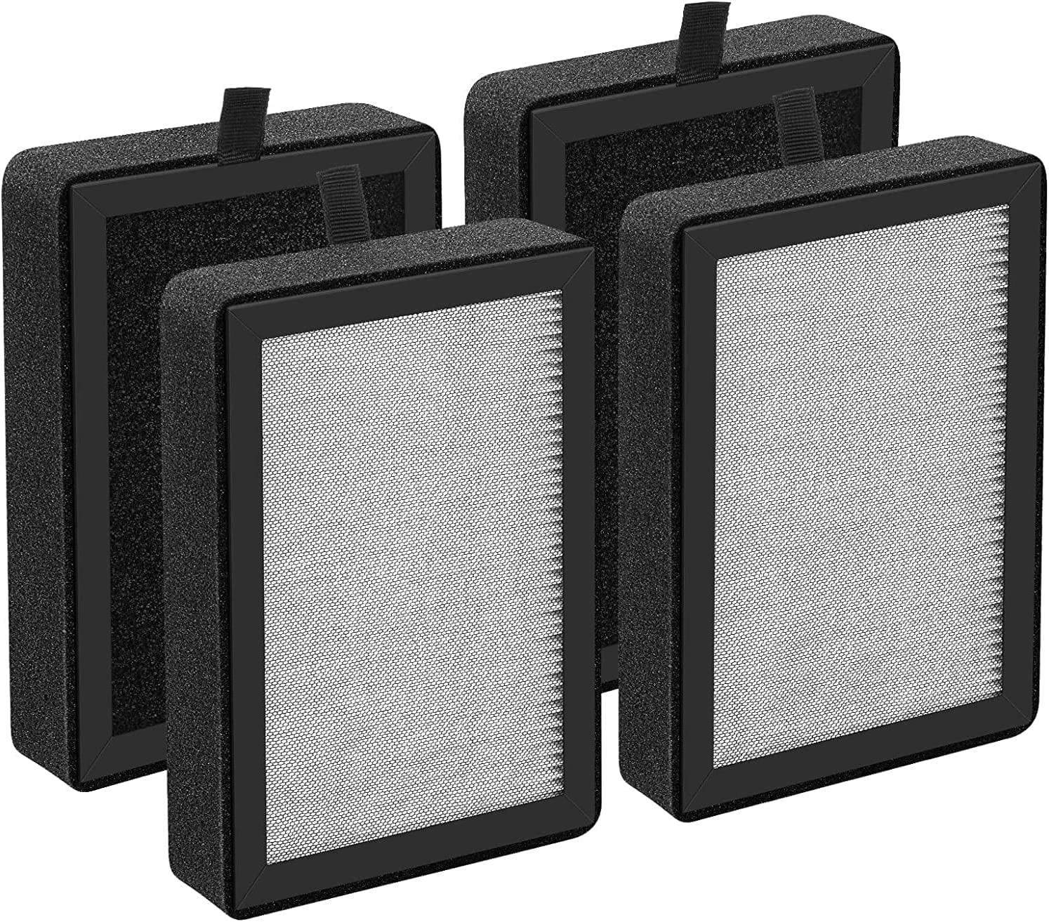 4-PACK 3-Stage Filtration System Replacement Filters for LEVOIT LV-H128 and LV-H13EU Air Purifiers | Compare to LV-H128-RF and LV-13EU-RF