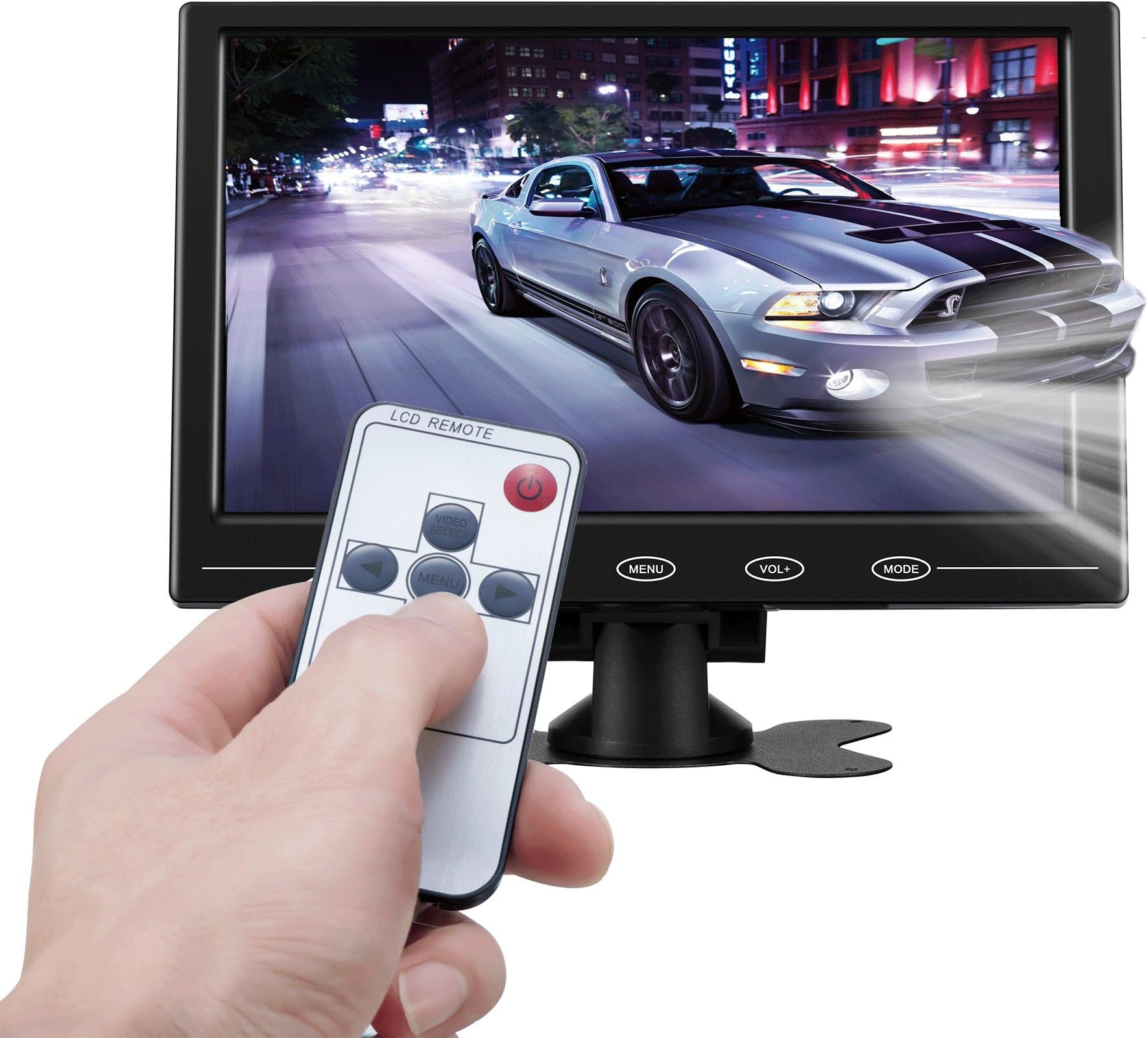 ATian 9" HD TFT LCD Portable 1080P 1080x720 (16:9) High Resolution Color Screen Video Monitor Security Monitor with VGA AV HDMI Input Remote Controller for PC & CCTV & Home Security