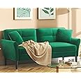 Kidirect 69" Green Couch, Loveseat Sofa, Couches for Living Room, Comfy Sofas for Living Room 3min No Tool Fast Assembly, Small Couch for Bedroom, Modern Velvet Sofa Couch for Apartment Office