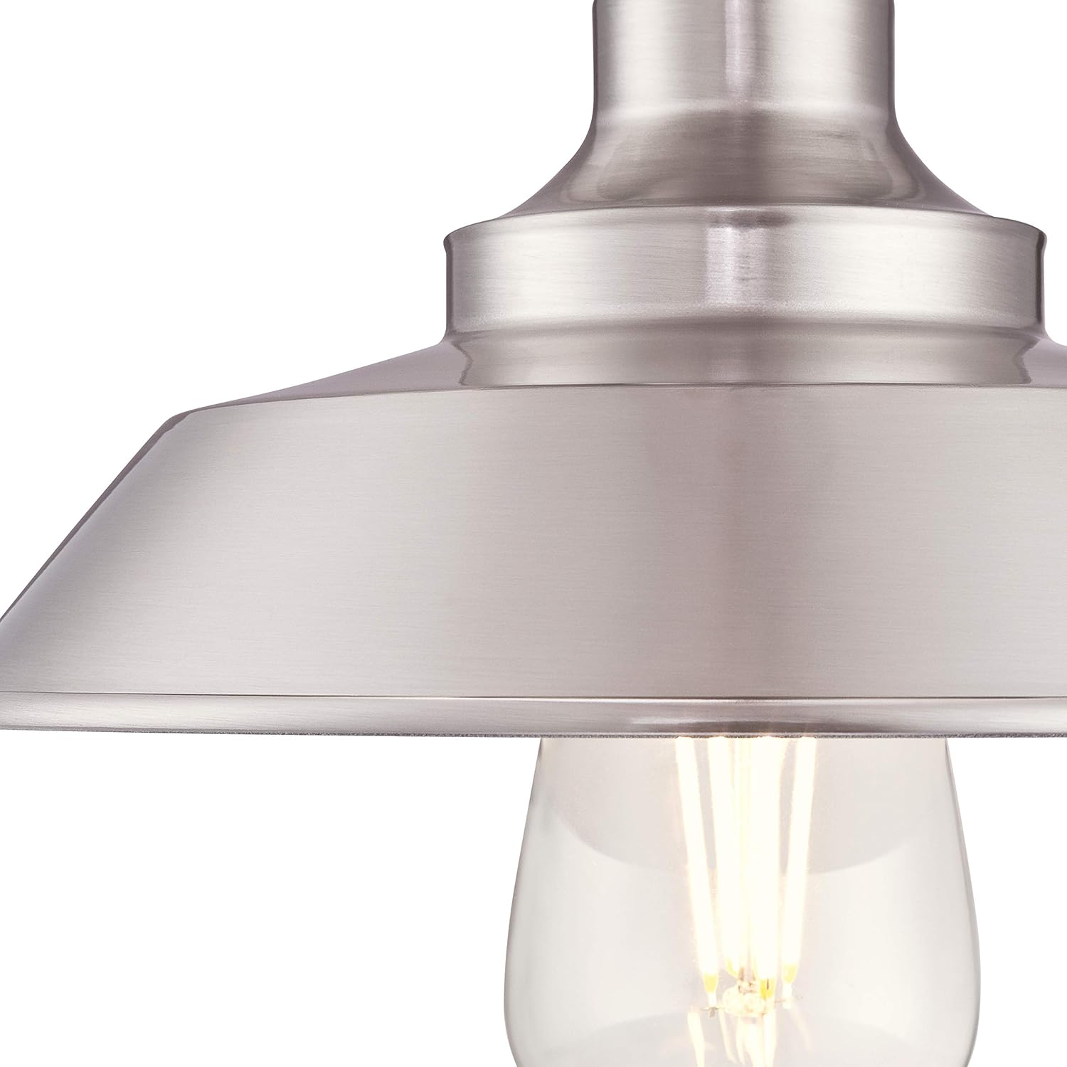 Westinghouse Lighting 63700 Iron Hill 22 cm, One-Light Indoor Semi-Flush Mount Ceiling Fixture, Brushed Nickel Finish - Image 5