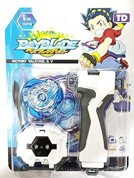 Beyblade Burst Series Victory Valkyrie B-34 Starter Spinning Top with Handle Launcher