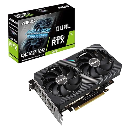 ASUS Dual NVIDIA GeForce RTX 3060 OC Edition Gaming Graphics Card (PCIe  12GB GDDR6 Memory, HDMI DisplayPort 2-Slot Design,  Axial-tech