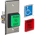 Securitron - PB2E Single Gang 2" Square Momentary Push Button, SPDT