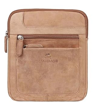 LEADERACHI Hunter Leather Sling Bag [Taranto-Brown]