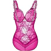 ALOECDYV Women Sexy Lingerie Nightwear - One-Piece Bodysuit Nightie Plus Size, Black