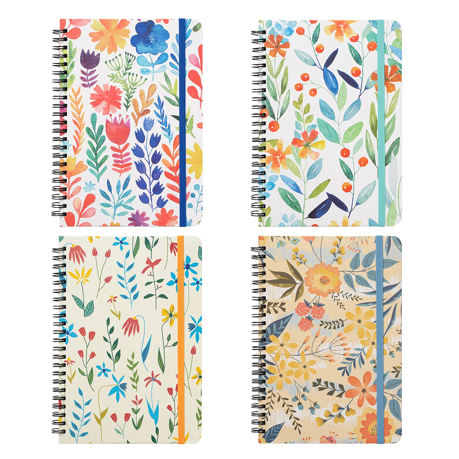 Rhuyoshn Spiral Notebooks 6 × 8 Inch, 4 Pack
