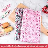 ASTARON Christmas Wax Paper Sheets 100 pcs Green Red 22x25cm Food Wrapping view 3