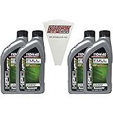 Cyclemax 4PK of KPO Full-Synthetic 10W-40 Oil for Kawasaki K61021-500-01Q