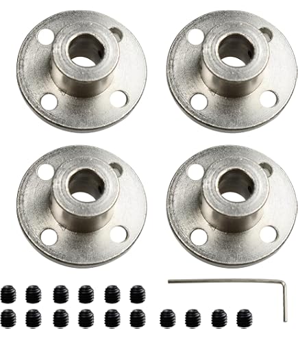 Aopin Rigid Flange Coupling 5mm - 15mm Length Motor Shaft Couplers For 3D Printers (4 Pack)