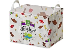 OQFGD Toy Inspired Story Storage Nursery Basket With Hard Bottom Large Square, Toy Inspired Story Room Decorations, Toy Inspired Story Nursery Decor Baby Basket, Waterproof Foldable Canvas Laundry Basket