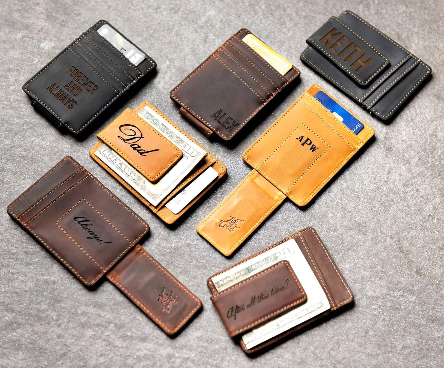 Personalized Leather Money Clip The Sanibel by