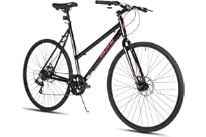 HH HILAND HILAND 700C Road Hybrid Bike, 7 speeds Bikes Urban City Commuter Bicycle with Disc Brake for Men Women Adult Comfortable Bicycle