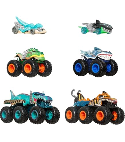 Hot Wheels Tricera Truck – Dino Riders, Scala 1/64, Colore Rosso, Modello 12/250