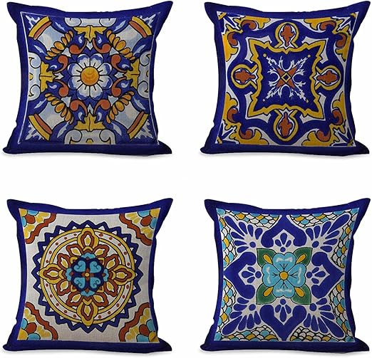 Amazon Com Wholesalesarong Set Of 4 Cushion Covers Spanish