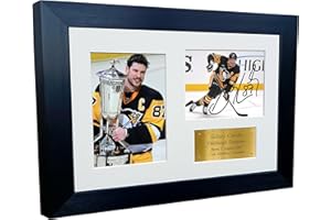 Kitbags & Lockers 12x8 A4 Sidney Crosby Pittsburgh Penguins NHL Autographed Signed Photo Photograph Picture Frame Ice Hockey 
