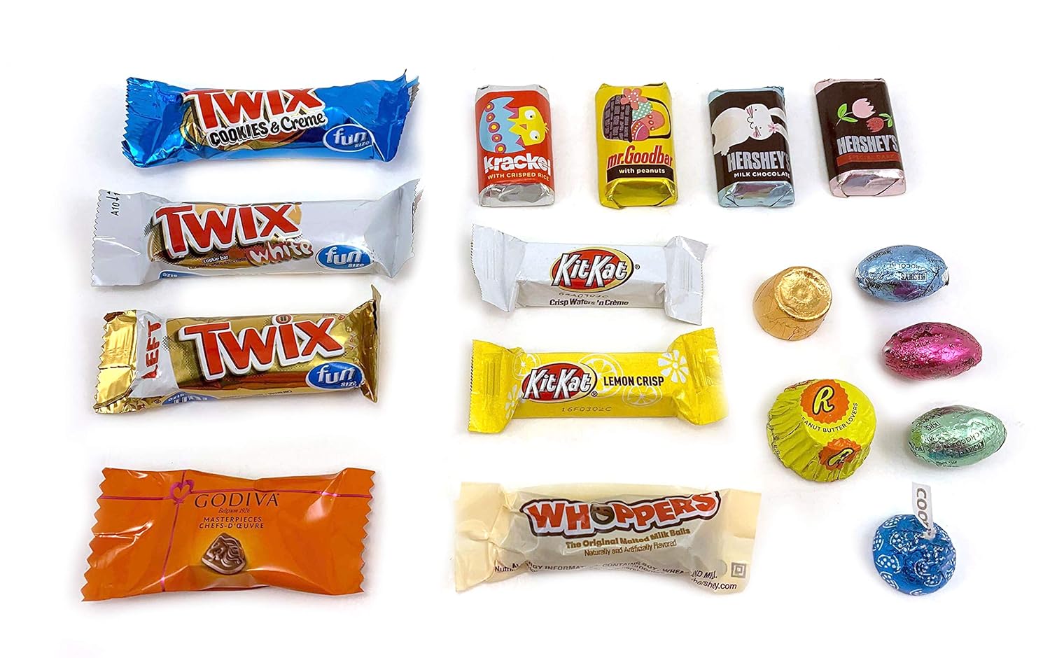 Laeta Food Chocolate Candy Bar HERSHEY'S Eggs, KISSES, ROLO, REESE'S, and More (4 Pound Bag) : Grocery & Gourmet Food