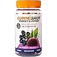 GummiShot Energy Gummies, 2475mg of Plant-Based Caffeine Chews per Bottle, Long Lasting Energy Boosters, Elderberry (33ct)