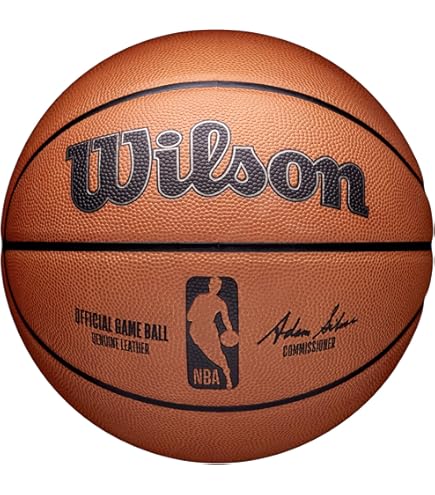 Wilson Ballon de Basket-Ball EVO NXT FIBA GAME BALL, Cuir Mélangé, Idéal en Salle, Taille 7, Marron, WTB0965XB